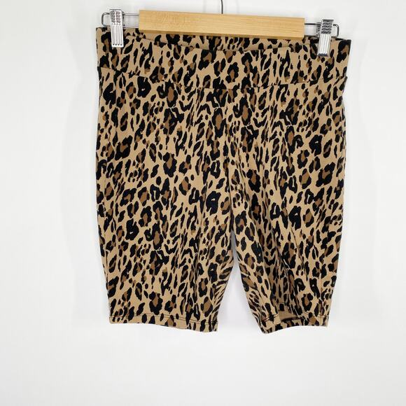 Torrid Tan Brown Cheetah Animal Print Biker Shorts Womens Size 0 Large - Picture 7 of 7